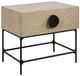 Uttermost® Lunar Wood Side Table with Black Legs-0