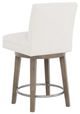 Fairfield® Customizable Entree Dining Straight Short Button Back Swivel Counter Stool-3