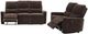 Coaster® Navarro 2-Piece Dark Brown Chenille Upholstered Manual Reclining Sofa Set-1