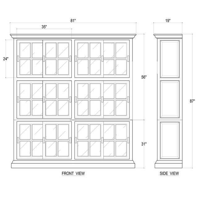 Bramble Customizable English 2-Column Bookcase-1