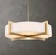 Uttermost® Cresson Brass/White 4-Light Pendant-1