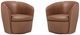 Parker House® Barolo 2-Piece Vintage Whiskey Swivel Club Chair Set-0