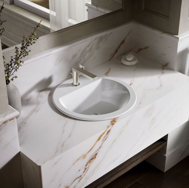 Kohler Bryant® White 19" Round Drop-In Bathroom Sink-2