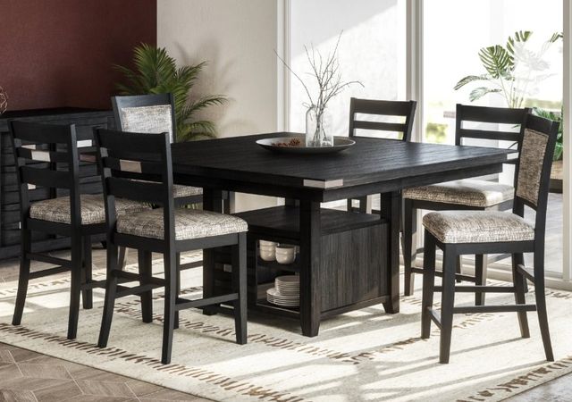 Jofran Inc. Altamonte Dark Charcoal High-Low Square Counter Dining Table-1