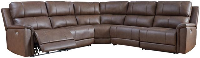 Signature Design by Ashley® Bleckley 5-Piece Espresso Power Reclining Sectional-0