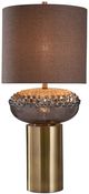 Harp & Finial® Tiffin Antique Brass/Smoke Table Lamp-1