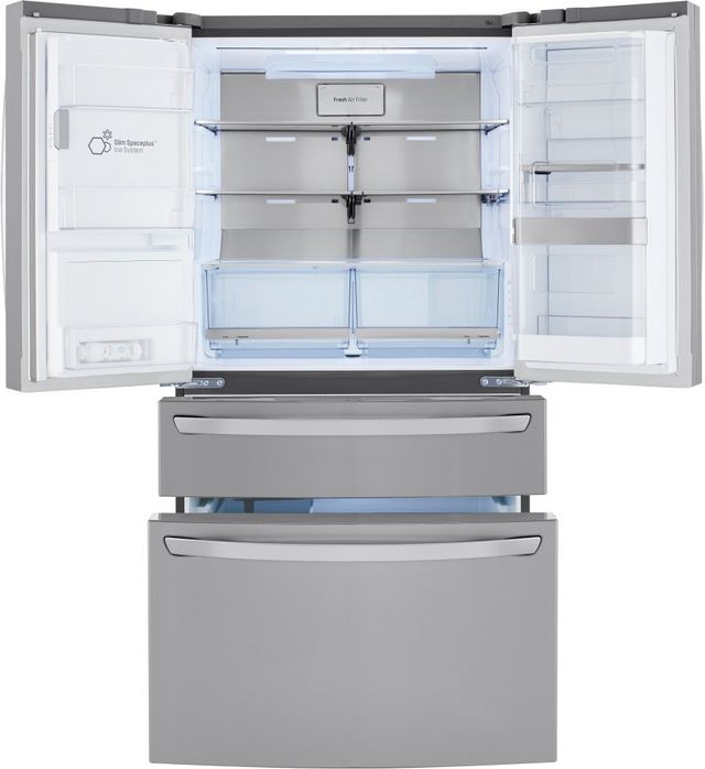 LG 36 in. 22.5 Cu. Ft. PrintProof™ Stainless Steel Counter Depth French Door Refrigerator with CraftIce™-10