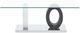 Global Furniture USA T1628 Glass Top Coffee Table with Gray/White Base-1