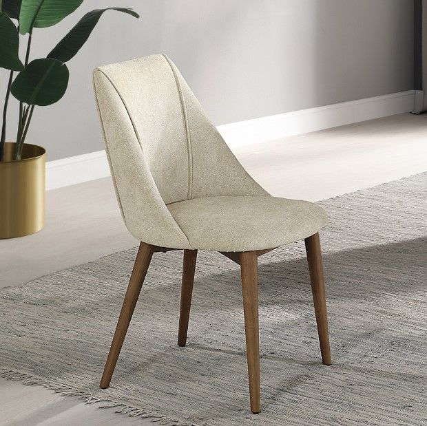 ACME Furniture Willene 2-Piece Beige/Walnut Side Chair Set-1
