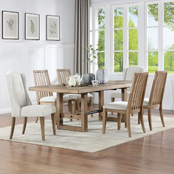 Winners Only® Nevada Brown/Gray Upholstered Dining Side Chair-1