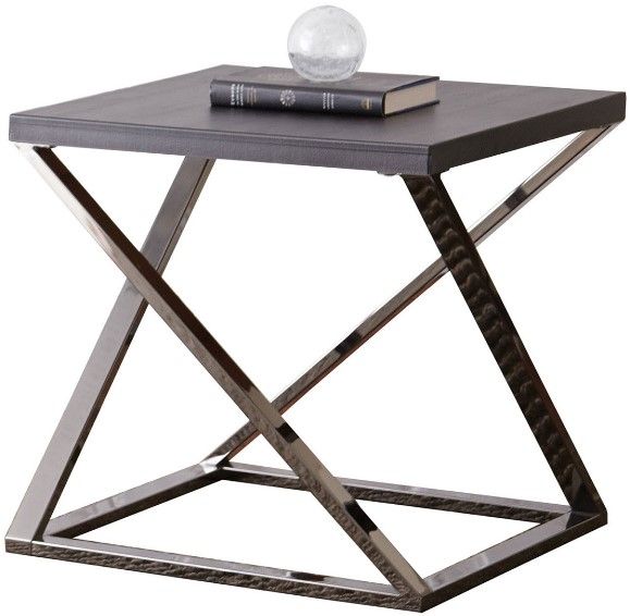 Steve Silver Co. Aegean 3-Piece Black Occasional Table Set with Black Nickel Base-2