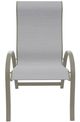 Telescope Casual Aruba Abalone/Storm Aluminum/Fabric Outdoor Sling Supreme Stacking Arm Chair-1