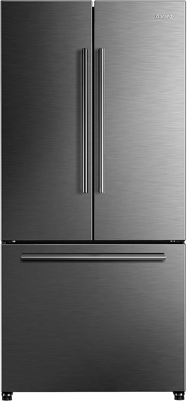 Galanz 33 in. 18.0 Cu. Ft. Stainless Steel Counter Depth French Door Refrigerator-0