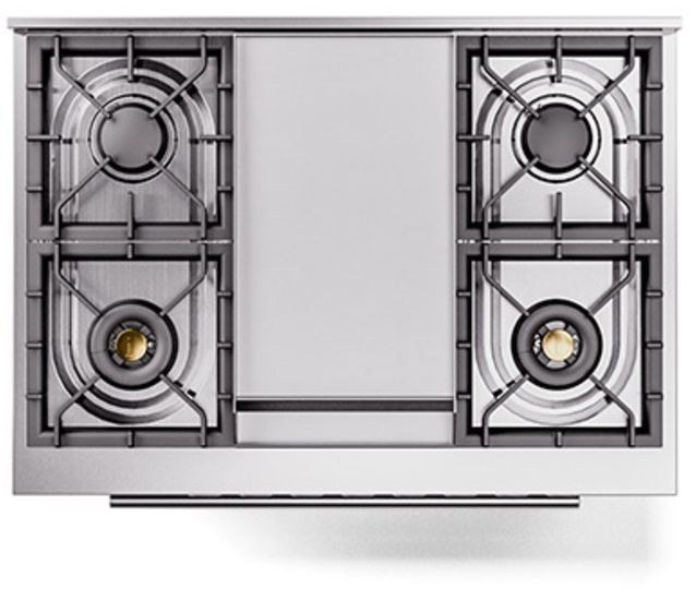 Ilve® Professional Plus II 36" Glossy Black Pro Style Dual Fuel Range-2