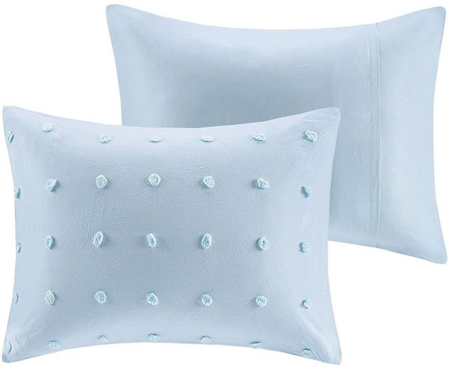 Olliix by Urban Habitat Blue King/California King Brooklyn Cotton Jacquard Comforter Set-3