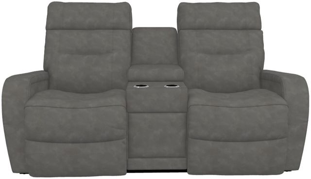 La-Z-Boy® Baron Slate Power Wall Reclining Loveseat with Console and Headrest-1