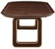 Michael Amini® Houston Walnut Oval Dining Table with Gold Base-3