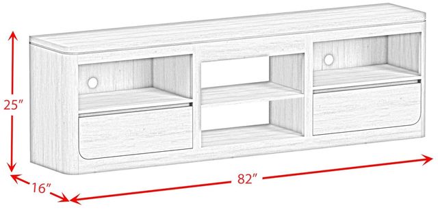 Elements International Rosalie Natural 82" TV Console without Fireplace Insert-2