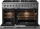 Viking® 5 Series 48" Stainless Steel Pro Style Dual Fuel (NG) Range with Polished Chrome Trim-1