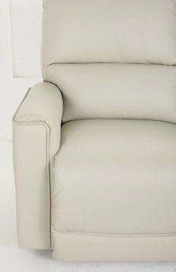 La-Z-Boy® Cade Oyster Leather Manual Reclining Sofa-1