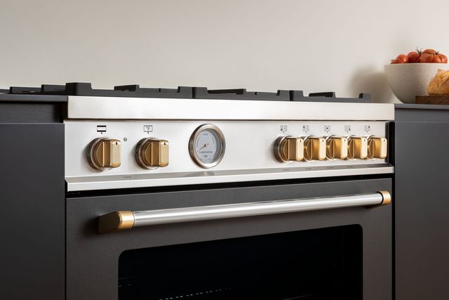 Bertazzoni Satin Gold 12 knobs Dual Fuel-3
