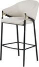 Coaster® Chadwick 2-Piece Beige/Glossy Black Sloped Arm Bar Stools-3