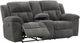 Signature Design by Ashley® Frohn Graphite Reclining Loveseat with Console-4