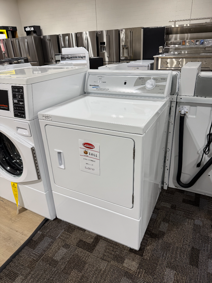 Speed Queen® Commercial 7.0 Cu. Ft. White Non-Vended Front Load Gas Dryer