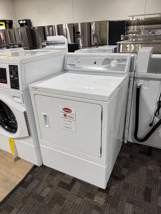 Speed Queen® Commercial 7.0 Cu. Ft. White Non-Vended Front Load Gas Dryer-0