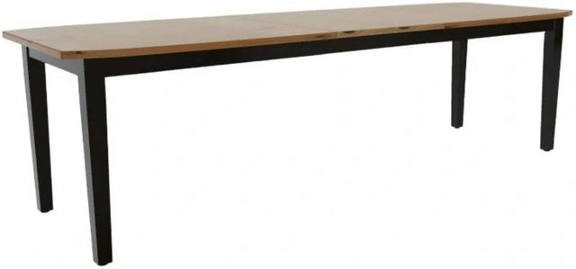 Mavin Customizable 84" Boat Extendable Dining Table with 2 Leaves-0