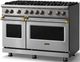 Viking® 5 Series 48" Stainless Steel Pro Style Gas (LP) Range with Brushed Brass Trim-2