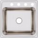 Elkay Lustertone® Classic Lustrous Satin 22" x 22" x 12-1/8" 4-Hole Single Bowl Drop-In Sink-1