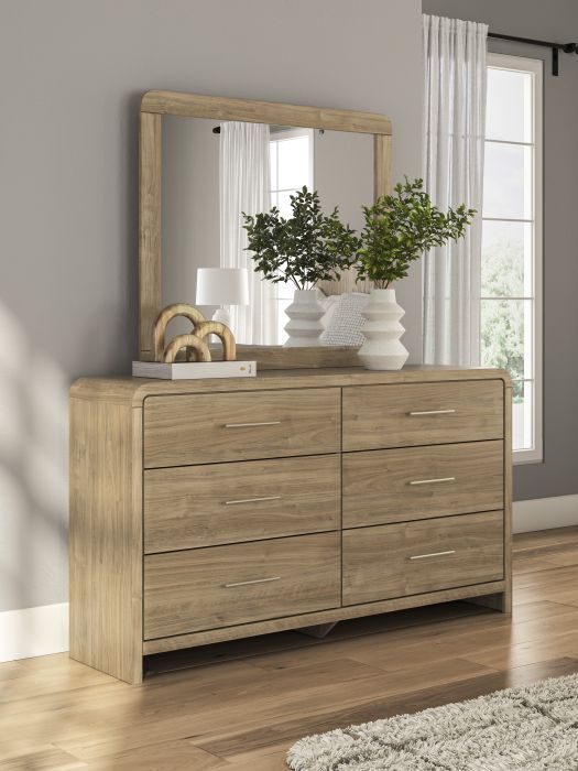 Signature Design by Ashley® Gramburg Warm Natural Brown Dresser and Mirror-1