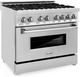 ZLINE 36" Stainless Steel Pro Style Dual Fuel Range-2
