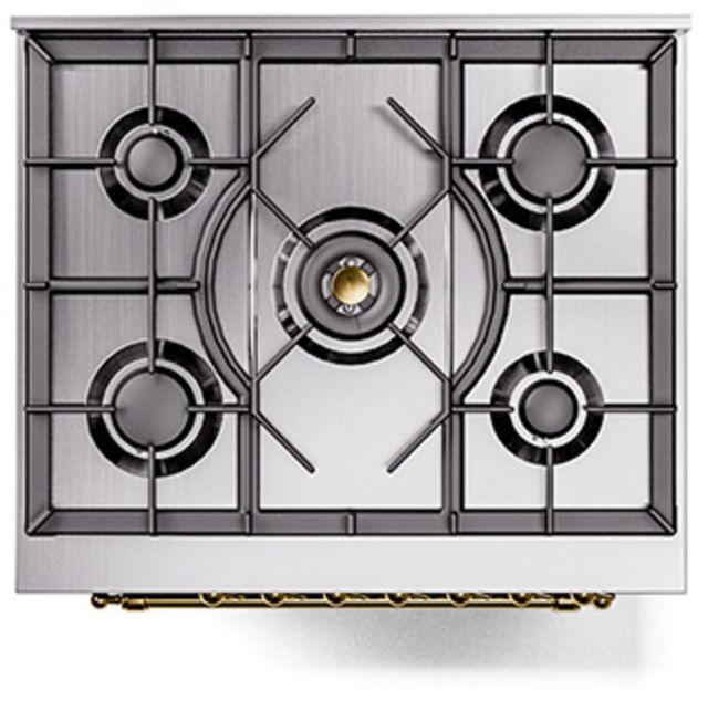 Ilve® Nostalgie II Series 30" Blue Gray Pro Style Dual Fuel Range-3