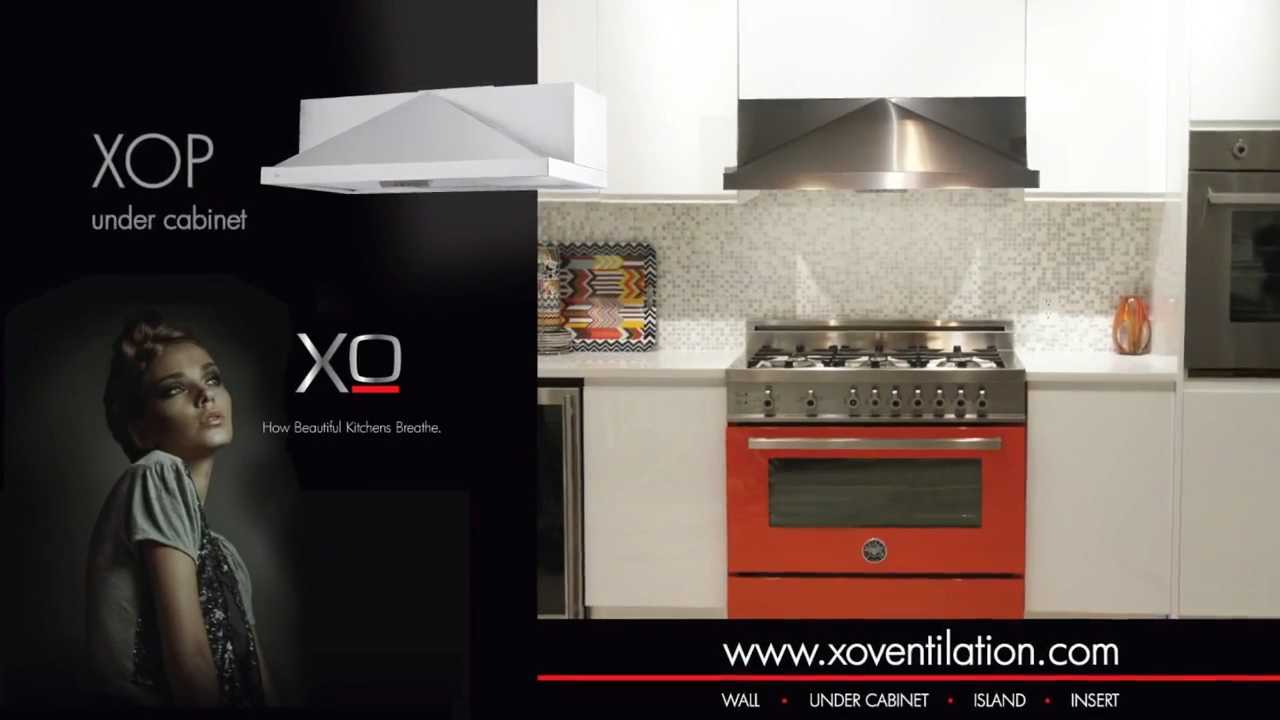 XO Fabriano Collection Stainless Steel Under Cabinet Range Hood 