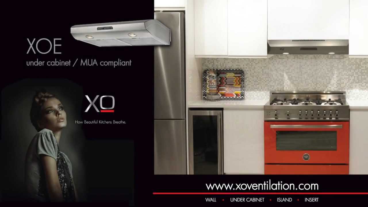 XO XOE Series White Under Cabinet Hood