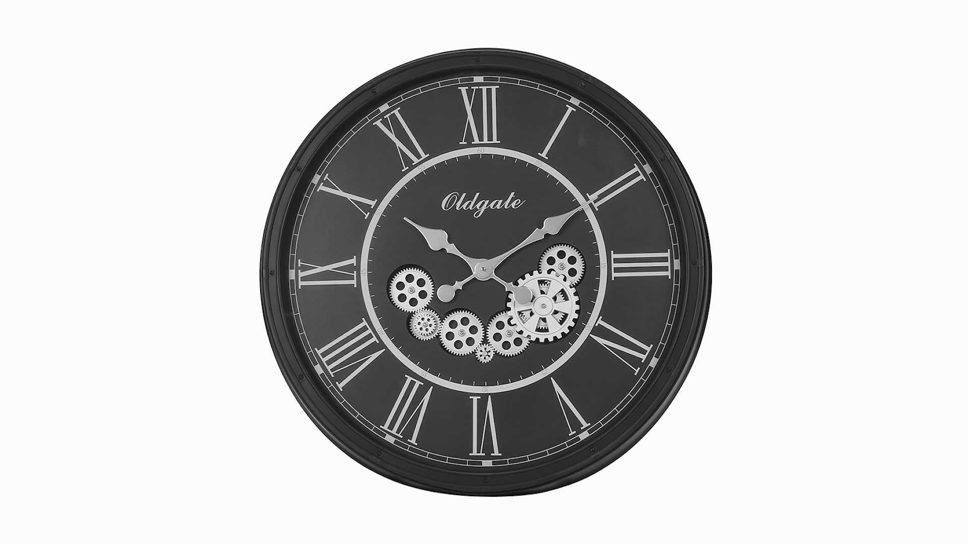 Monarch Specialties Inc. Black 30" Gear Mechanism Wall Clock
