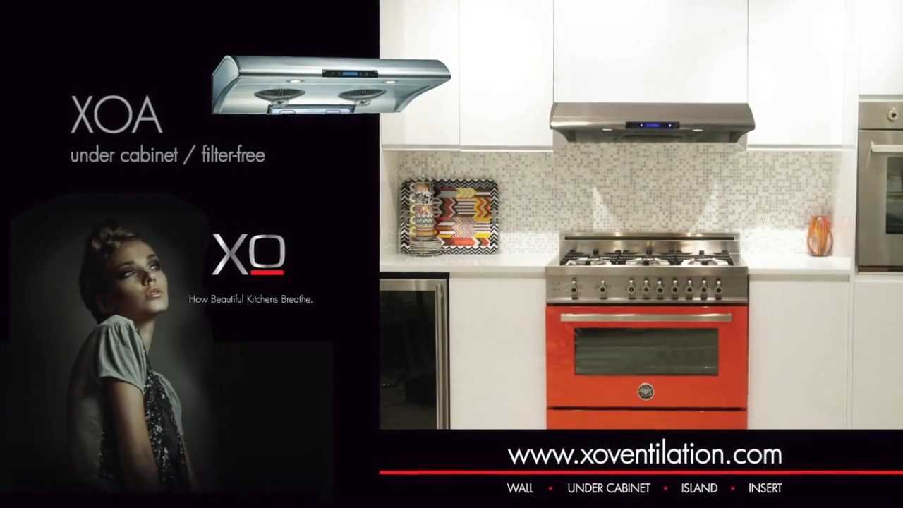 XO Ventilation XOA Series Stainless Steel Under Cabinet Hood 