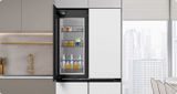 Bespoke 22 cu. ft. Counter Depth 4-Door French Door Refrigerator with Zero Clearance Fit & Food Showcase Door