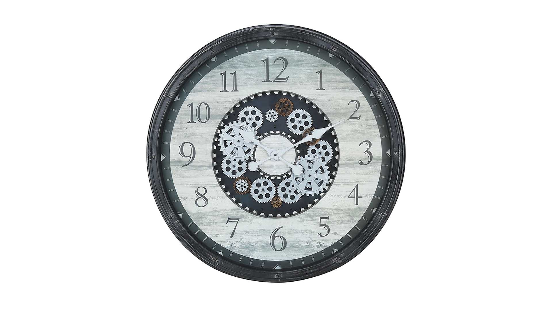 Monarch Specialties Inc. Brown 30" Gear Mechanism Wall Clock