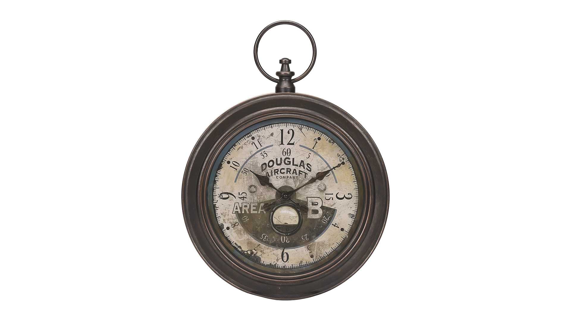 Monarch Specialties Inc. Antique Brown 18" Wall Clock
