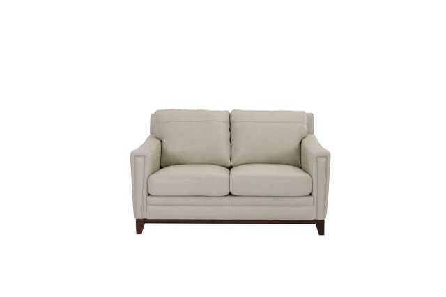 1444-6032-02177135 - Leather Italia Linn Granite All Leather Loveseat