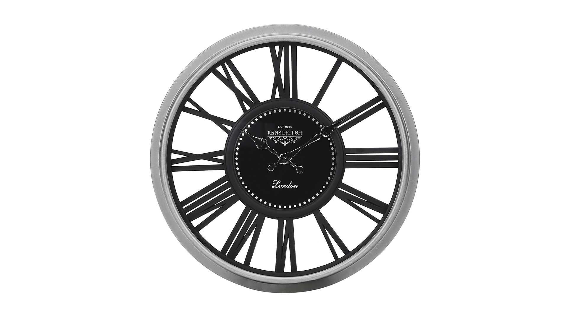 Monarch Specialties Inc. Black/Silver 16" Wall Clock