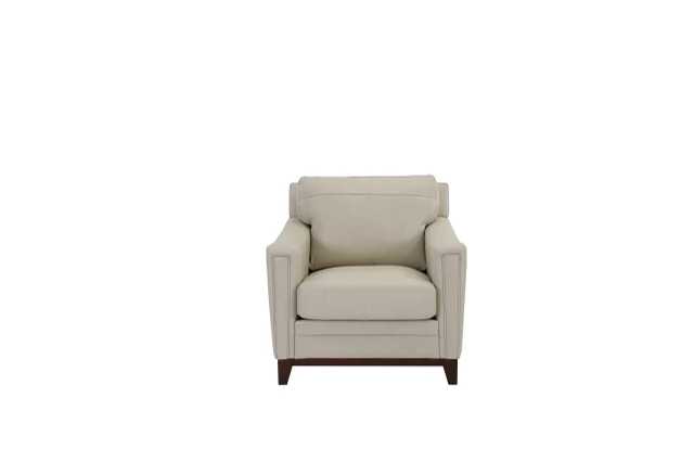 1444-6032-01177135 - Leather Italia Linn Granite All Leather Chair